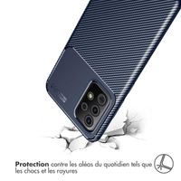 imoshion Coque silicone Carbon Samsung Galaxy A52(s) (5G/4G) - Bleu