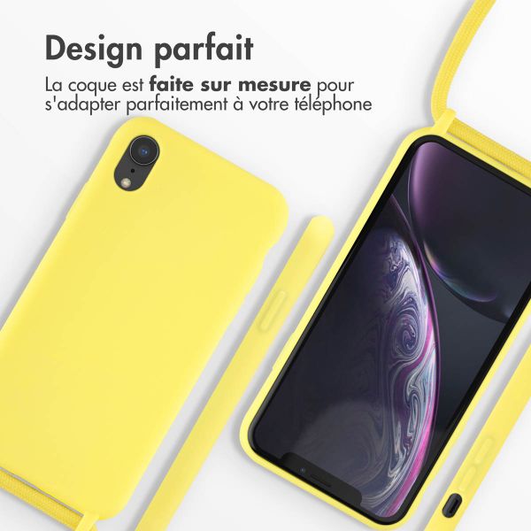 imoshion ﻿Coque en silicone avec cordon iPhone Xr - Jaune