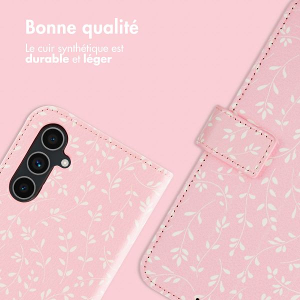 imoshion Étui de télephone portefeuille Design Samsung Galaxy A54 (5G) - Pink Bazaar Flowers