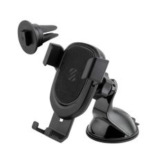 Scosche Support de téléphone GravityDrop 3-in-1 pour voiture - Universel - Tableau de bord / Pare-brise / Grille de ventilation - Noir