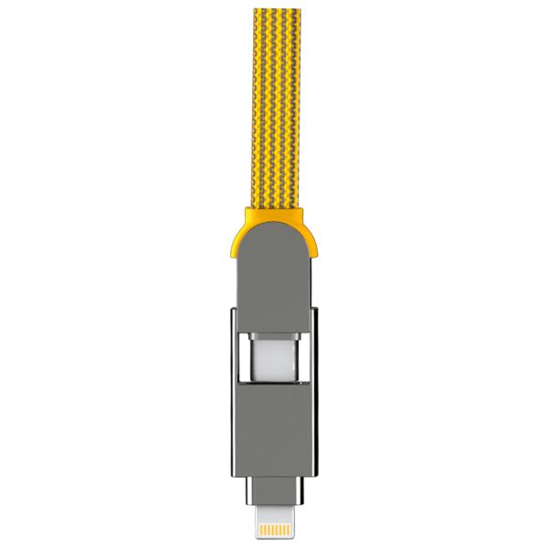 Rolling Square inCharge® XL câble de charge rapide 6-en-1 - 2 mètre - Yellow