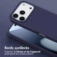 Selencia Coque silicone avec cordon amovible Apple iPhone 17 Pro - Bleu foncé