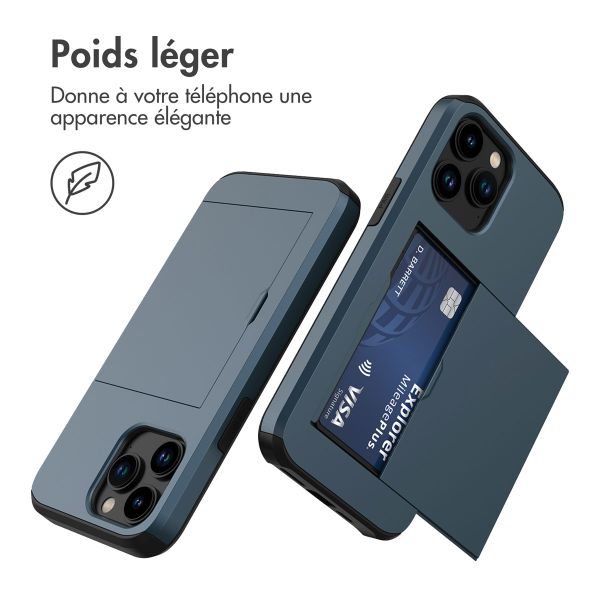 imoshion Coque arrière avec porte-cartes Apple iPhone 14 Pro - Bleu foncé