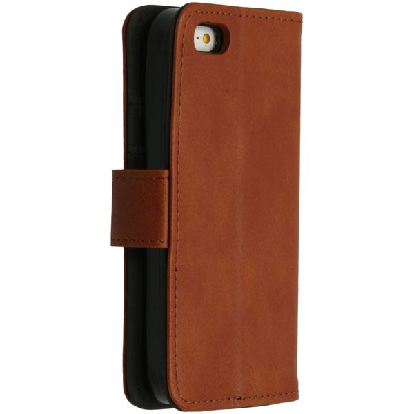 imoshion Étui de télephone portefeuille de luxe Apple iPhone SE (2016) / 5 / 5s - Marron