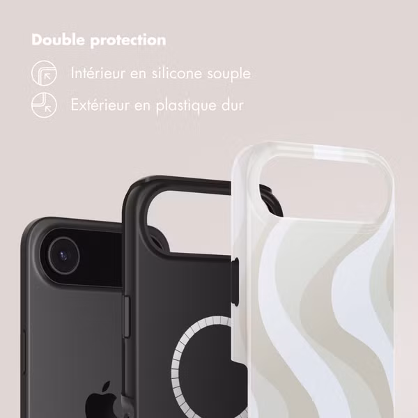 Selencia Coque arrière Vivid avec MagSafe Apple iPhone Air - Desert Waves Beige