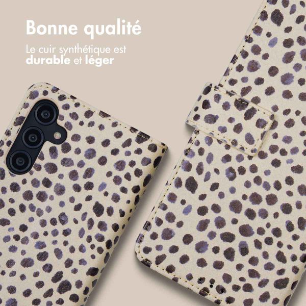 imoshion Étui de télephone portefeuille Design Samsung Galaxy A14 (5G/4G) - Black And White Dots