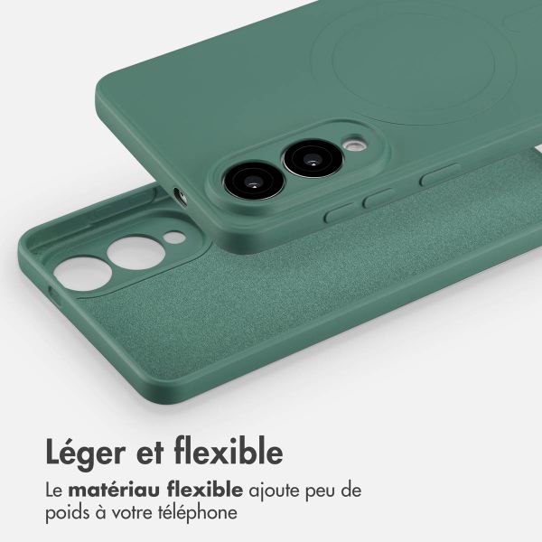 imoshion Coque Couleur avec MagSafe Samsung Galaxy S25 Edge - Vert foncé