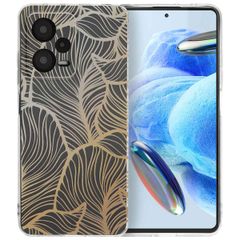 imoshion Coque Design Xiaomi Redmi Note 12 Pro (5G) - Golden Leaves Transparent