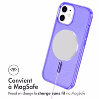 imoshion Coque Pailletée avec MagSafe Apple iPhone 12 (Pro) - Paillettes Violet