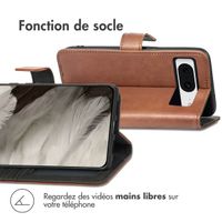 imoshion Étui de téléphone portefeuille Luxe Google Pixel 8 - Brun