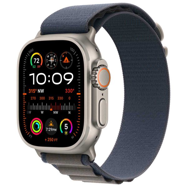 Apple Alpine Loop Band Apple Watch Series 1 á 10 / SE / Ultra (2) (44/45/46/49 mm) - Taille M - Bleu