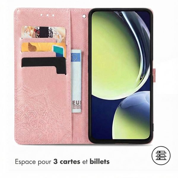 imoshion Etui de télephone Mandala OnePlus Nord CE 3 / CE 3 Lite - Rose Doré