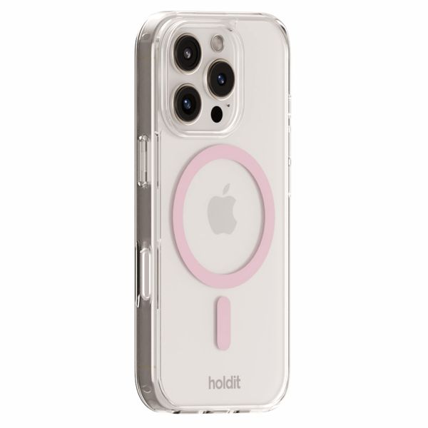 Holdit Coque MagSafe Apple iPhone 16 - Transparent / Pink