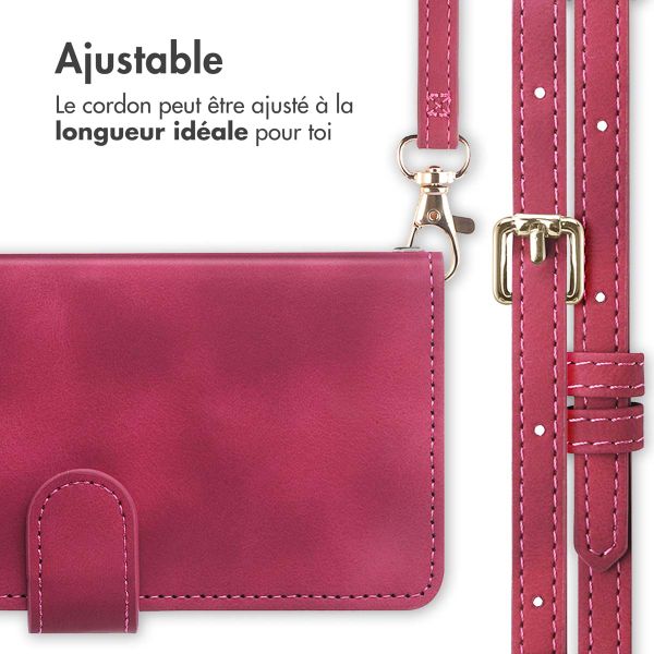 imoshion Etui de téléphone portefeuille avec cordon Samsung Galaxy A56 - Rouge