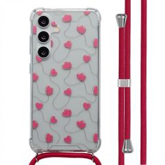 imoshion Coque Design avec cordon Samsung Galaxy S24 - Dusty Rose Connected Hearts