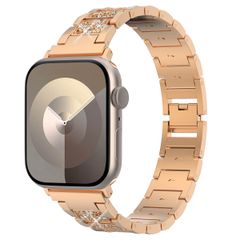 Selencia Bracelet à maillons scintillants brillant Apple Watch Series 1 á 9 / SE (38/40/41 mm) | Series 10 (42 mm) - Or rose