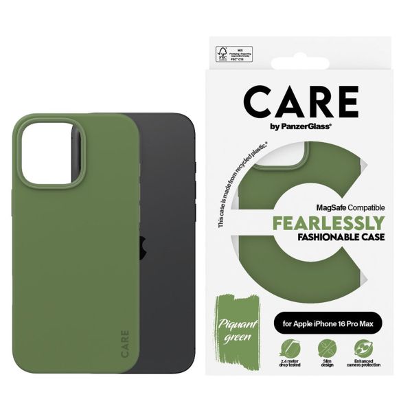 CARE by PanzerGlass Coque Fashion MagSafe iPhone 16 Pro Max - Vert