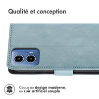 imoshion Étui de téléphone portefeuille Luxe pour Motorola Moto G34 - Bleu clair