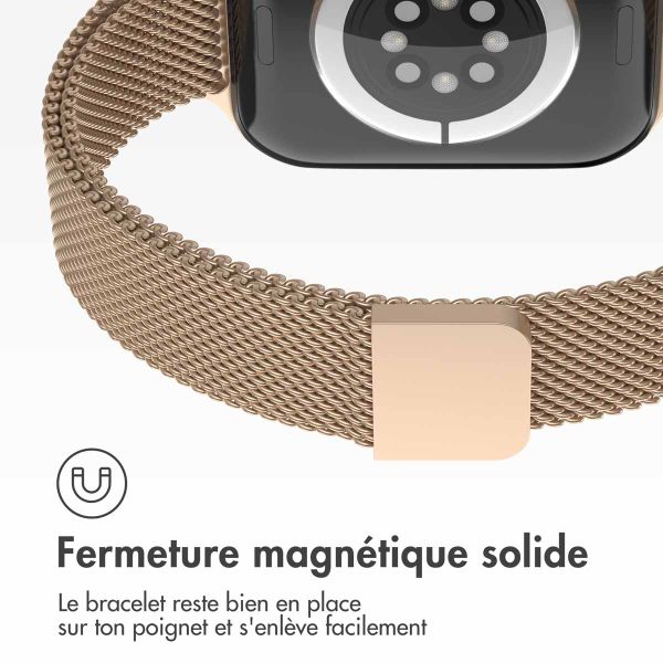 imoshion Bracelet milanais fin Apple Watch Series 1 à 9 / SE (38/40/41 mm) | Series 10 (42 mm) - Or