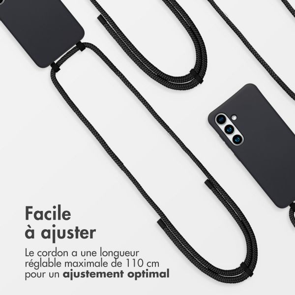 imoshion Coque arrière Color avec cordon amovible et MagSafe Samsung Galaxy S24 / S25 - Noir