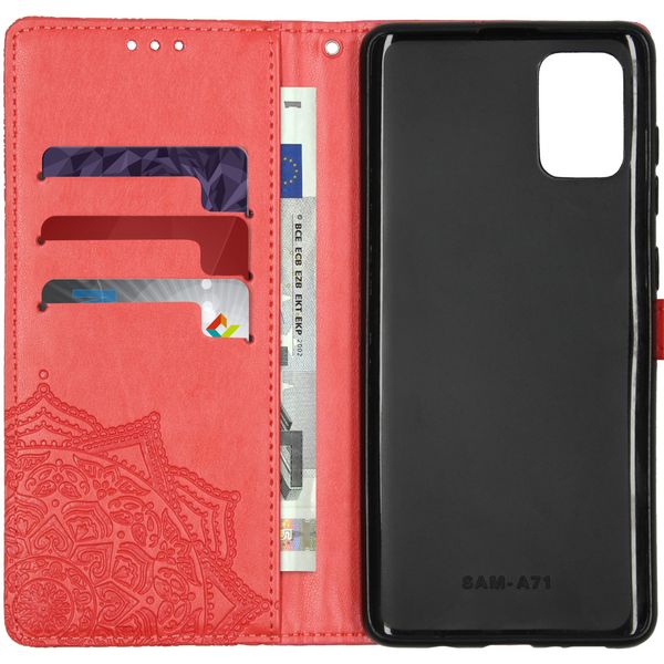 Etui de téléphone portefeuille Samsung Galaxy A71 - Rouge