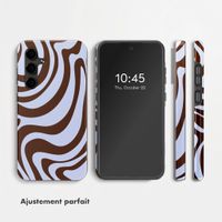 Selencia Coque arrière Vivid Samsung Galaxy S24 FE - Dream Swirl Chocolate