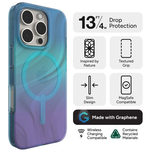 ZAGG Coque Milan Snap avec MagSafe iPhone 16 Pro - Deep Aurora