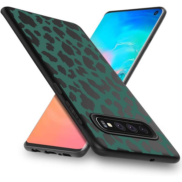 imoshion Coque Design Samsung Galaxy S10 - Léopard - Vert / Noir