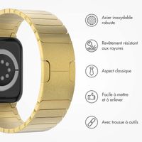 Selencia Bracelet à maillons en acier Apple Watch Series 1 t/m 9 / SE (38/40/41 mm) | Series 10 / 11 (42 mm) - Doré