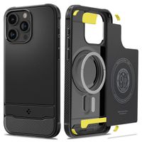 Spigen Coque Rugged Armor MagSafe iPhone 15 Pro Max - Noir