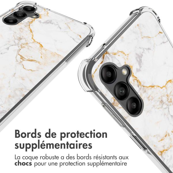 imoshion Coque Design avec cordon Samsung Galaxy A14 (5G/4G) - White Marble