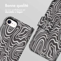 imoshion Étui de télephone portefeuille Design Apple iPhone SE (2022 / 2020) / 8 / 7 / 6(s) - Black And White