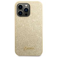 Guess Coque Glitter Flakes Apple iPhone 14 Pro Max - Doré