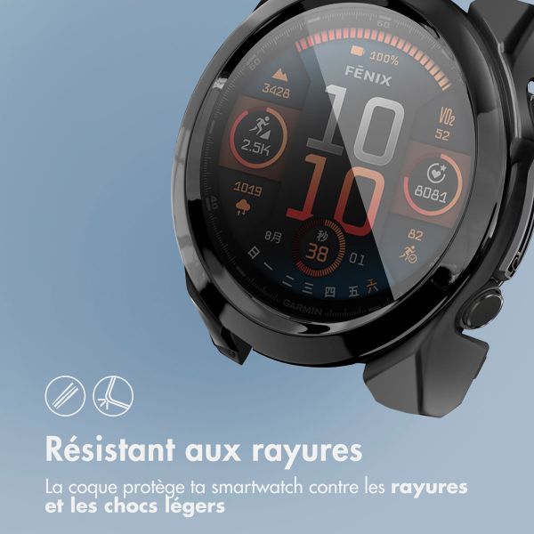 imoshion Coque rigide à couverture complète Garmin Fenix 8 - 43 mm - Noir