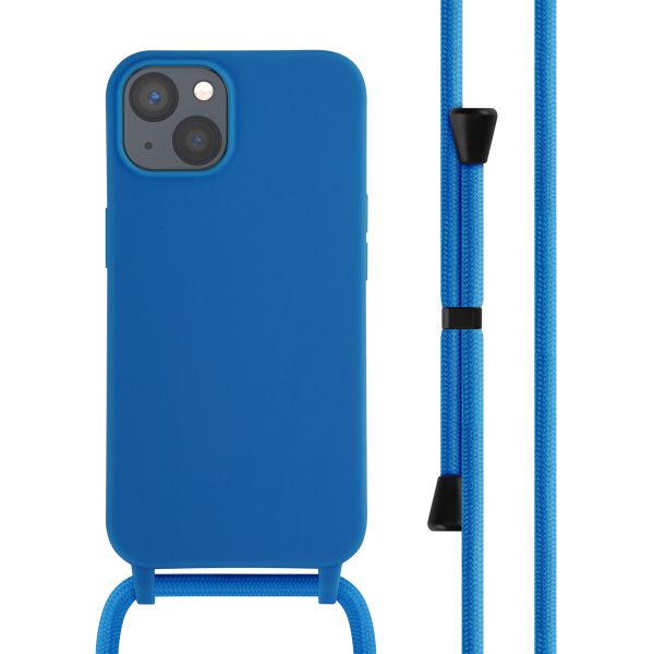 imoshion Coque en silicone avec cordon Apple iPhone 13 - Bleu