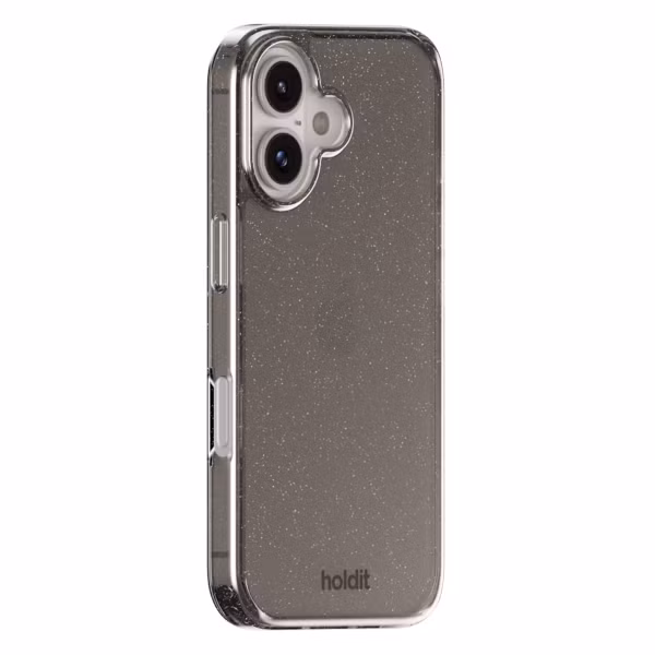 Holdit Coque Pailletée Apple iPhone 16 - Noir