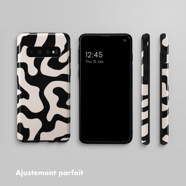 Selencia Coque arrière Vivid Tough Samsung Galaxy S10 - Art Wave Black