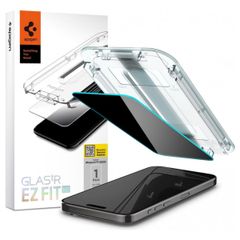 Spigen EZ Fit GLAS.tR avec plateau d'installation - Verre de confidentialité - 1 pack Apple iPhone 15 Pro