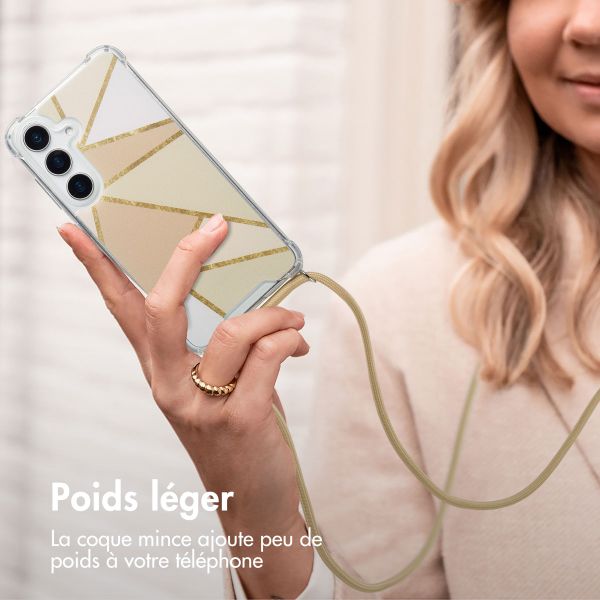 imoshion Coque Design avec cordon Samsung Galaxy S25 - Beige Graphic