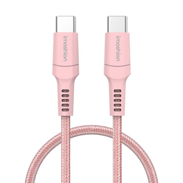 imoshion Braided USB-C vers câble USB-C - 1 mètre - Rose