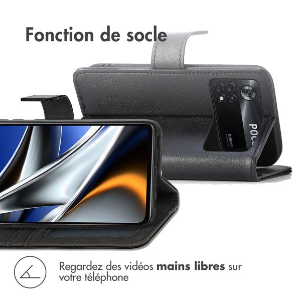 imoshion Étui de télephone portefeuille Xiaomi Poco X4 Pro 5G - Noir