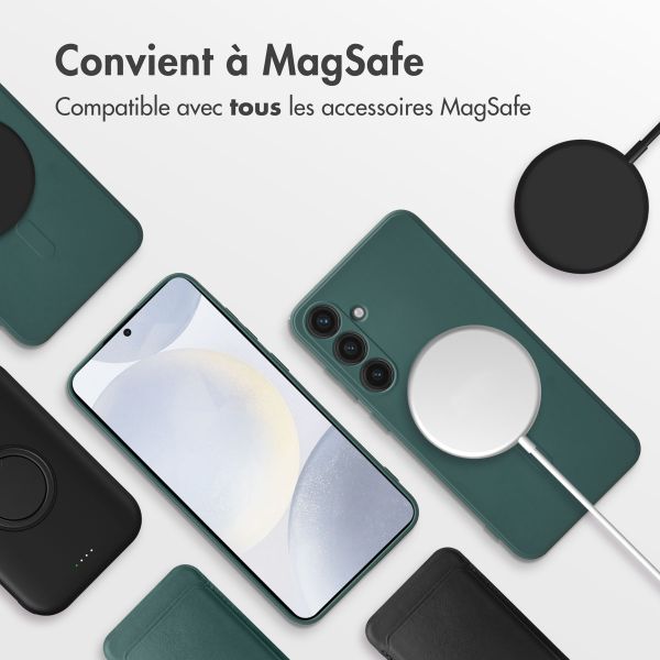 imoshion Coque Couleur avec MagSafe Samsung Galaxy S24 Plus - Vert foncé