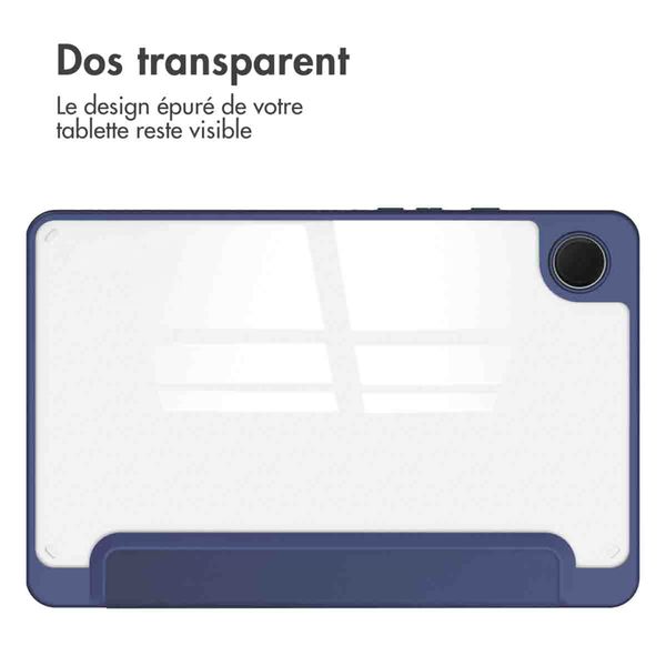 imoshion Coque tablette rigide Trifold Samsung Galaxy Tab A9 8.7 pouces - Bleu foncé