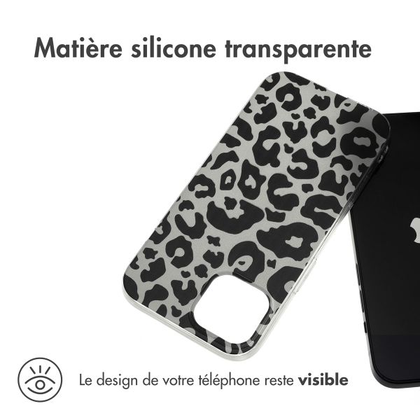 imoshion Coque Design iPhone 15 - Leopard / Noir