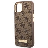 Guess Coque 4G Logo Monogram MagSafe Apple iPhone 14 - Brun