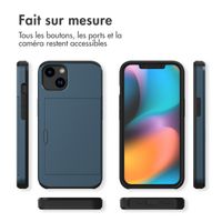 imoshion Coque arrière avec porte-cartes Apple iPhone 14 - Bleu foncé