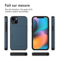 imoshion Coque arrière avec porte-cartes iPhone 14 - Bleu foncé