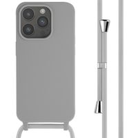 imoshion ﻿Coque en silicone avec cordon iPhone 15 Pro - Gris clair