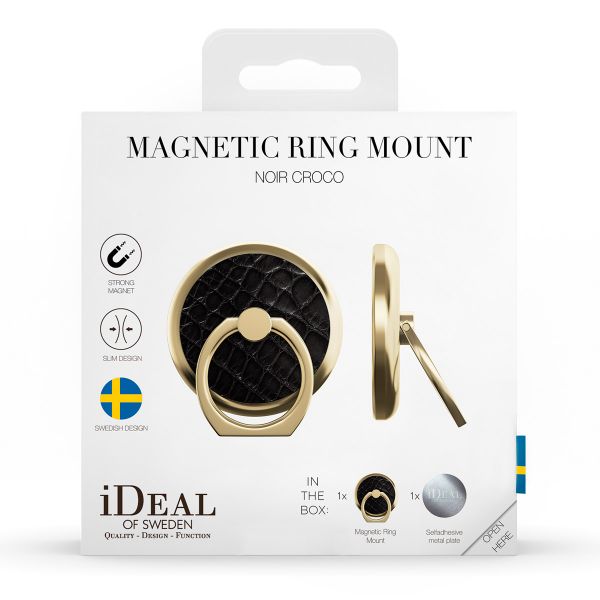 iDeal of Sweden Magnetic Ring Mount - Bague téléphone - Noir Choco