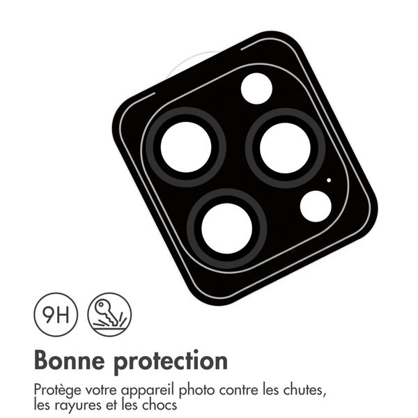 imoshion Lot de 2 protections d'objectif de caméra Apple iPhone 15 Pro / 15 Pro Max - Black Titanium